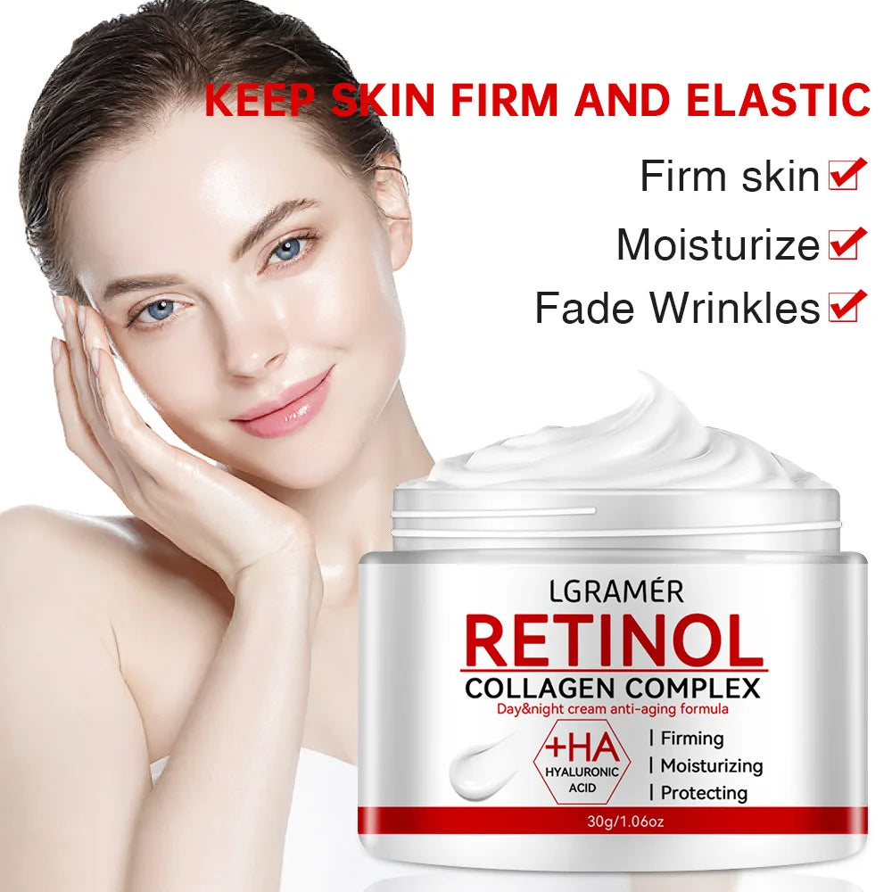 YOUNGCOME Retinol & Collagen Lifting Firming Face Cream – Wrinkle Smoothing, Whitening & Deep Moisturizing | 30g or 60g | All Skin Types