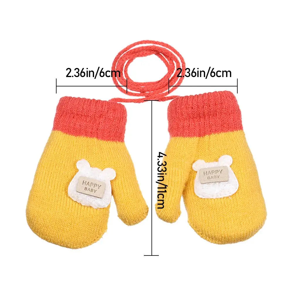Toddler Rope Knit Mittens - Thick Cute Winter Gloves Ages 1-3 - photo 6