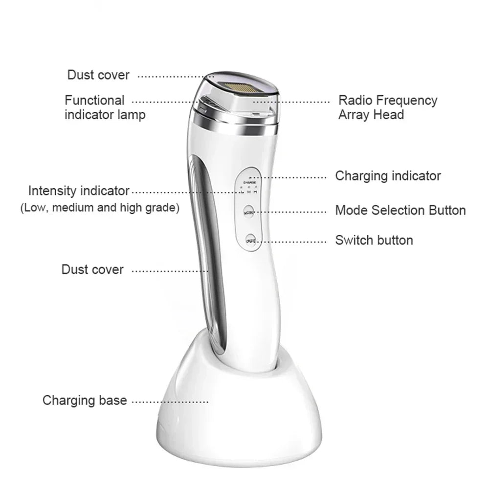 RF Radio Frequency Face Lifting Device Dot Matrix Beauty Massager Home Wrinkle Remover Skin Tightening Facial Massage Machine, women