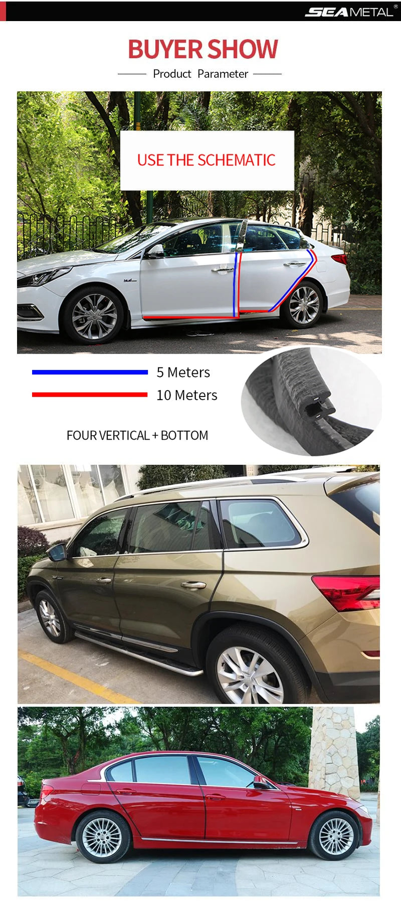 U-Shape Car Door Edge Guard Trim, 2 m, 5 m or 10 m - view 11