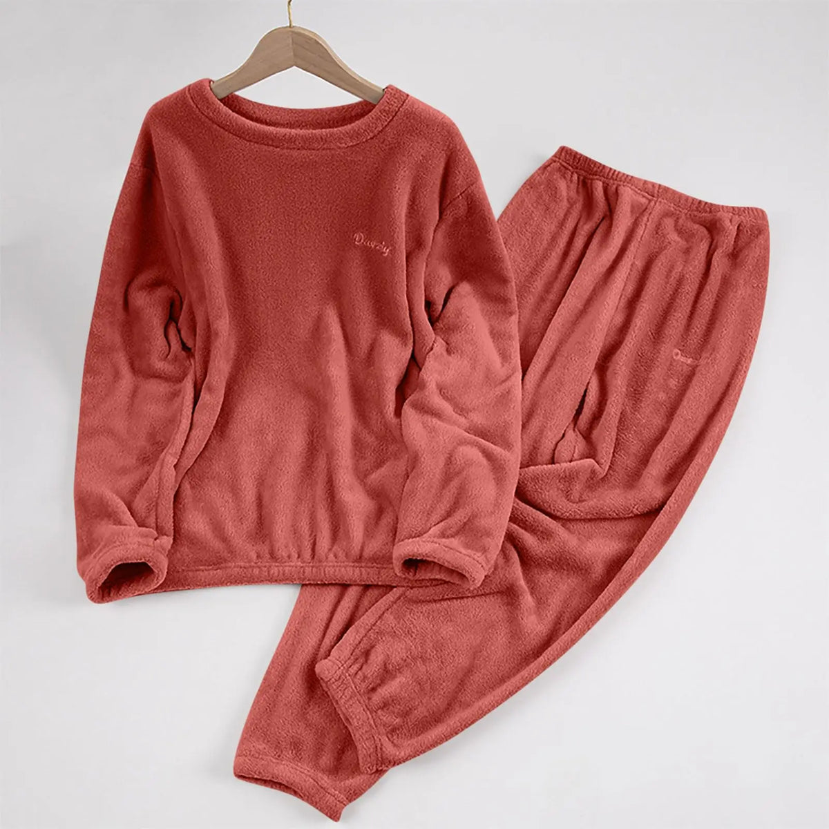 Women's Coral Fleece Pajama Set - Loose Two-Piece Loungewear - photo 11