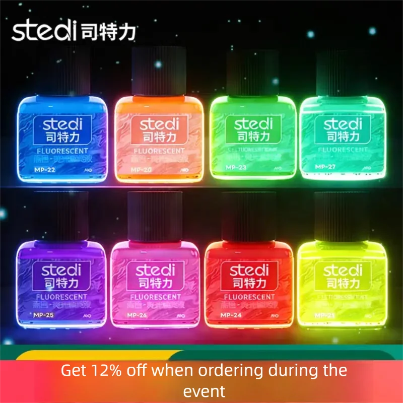 40g Stedi Panel Line Water-based Fluorescent Paint for Model Building Fluorescent Ink Panel Line Accent Color Hobby DIY Supply