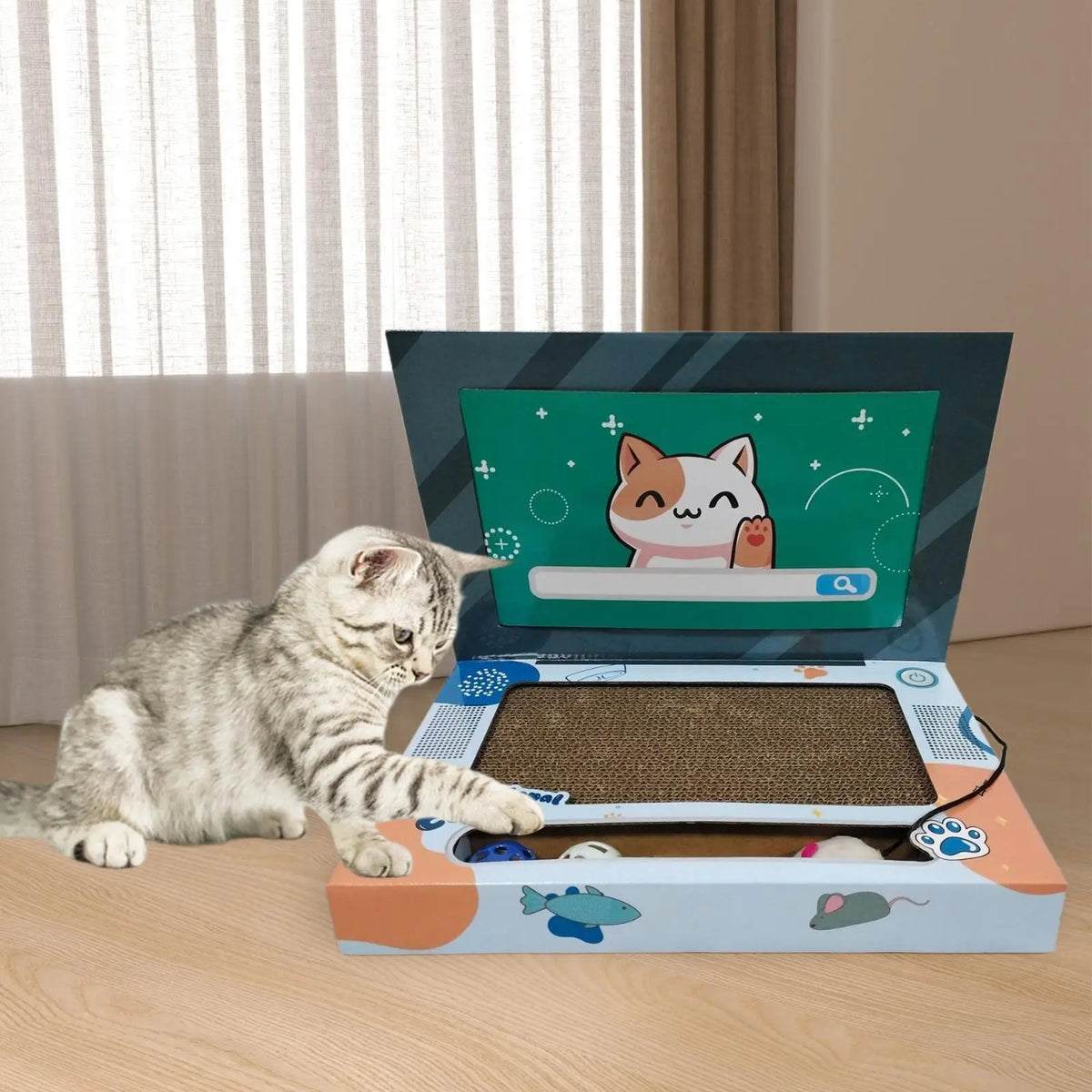 Cat Laptop Scratcher Cat Laptop Toy Kitten Toy Cat Interactive Toy Cat Bed Cat