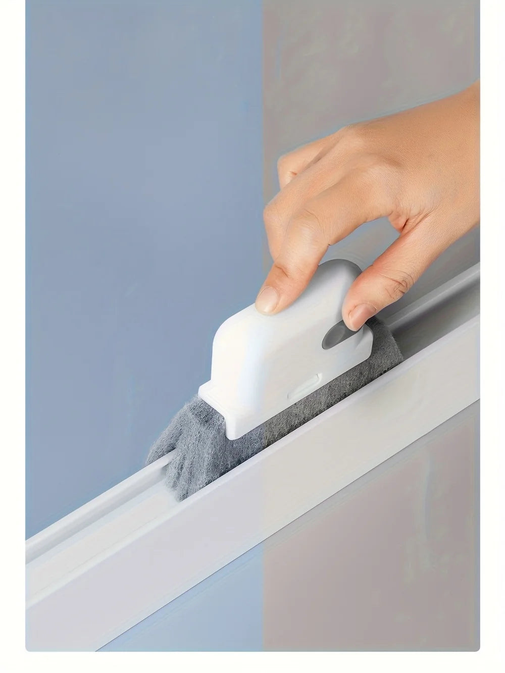 1pc universal window rail cleaning brush, easy to clean small gaps and frames, kitchen table cleaning tool