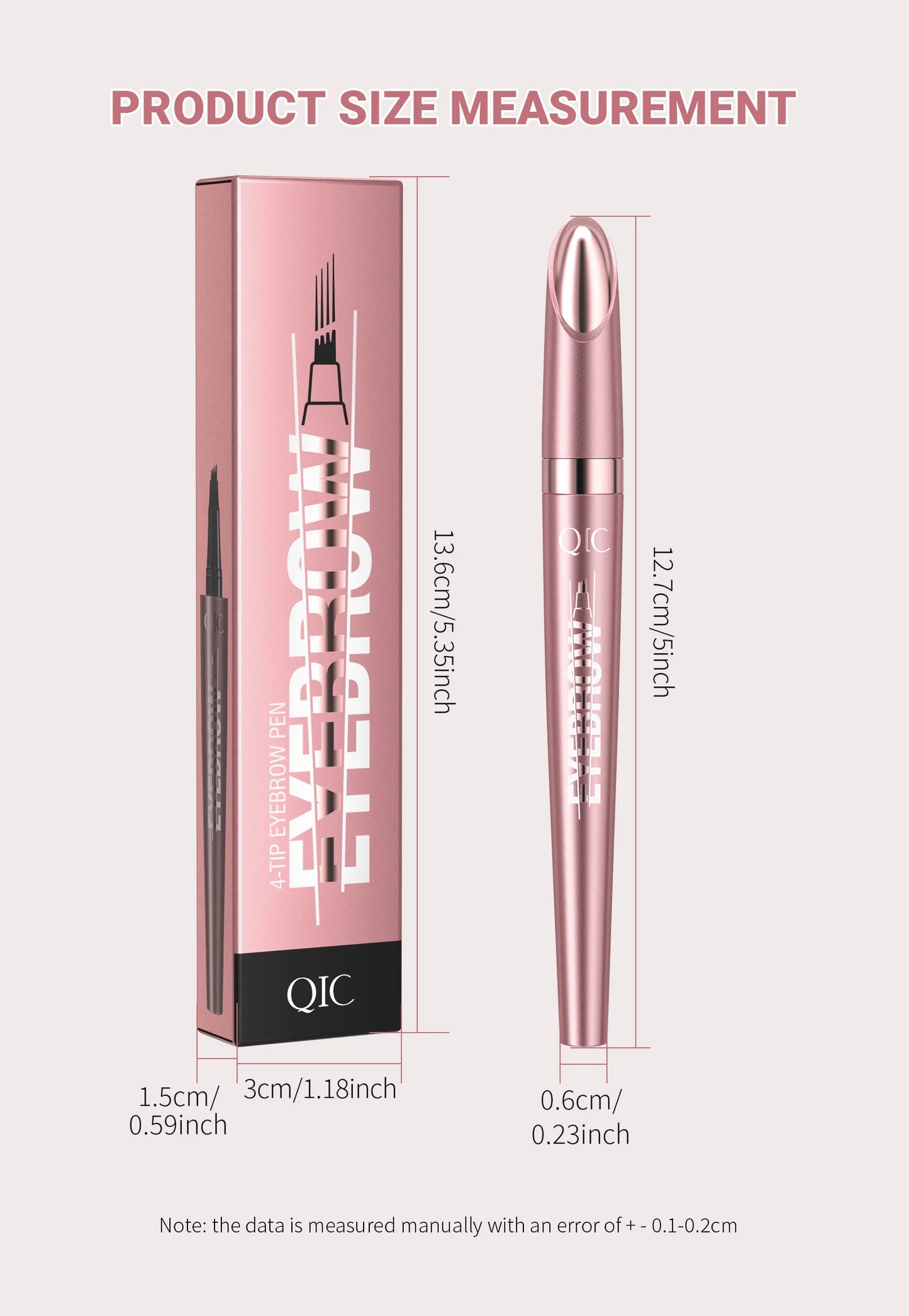 4 Fork Tip Eyebrow Pencil 3D Microblading Waterproof Dark Brown Natural Colour Fine Stroke Magic Eyebrow Pencil 2026 New Ladies