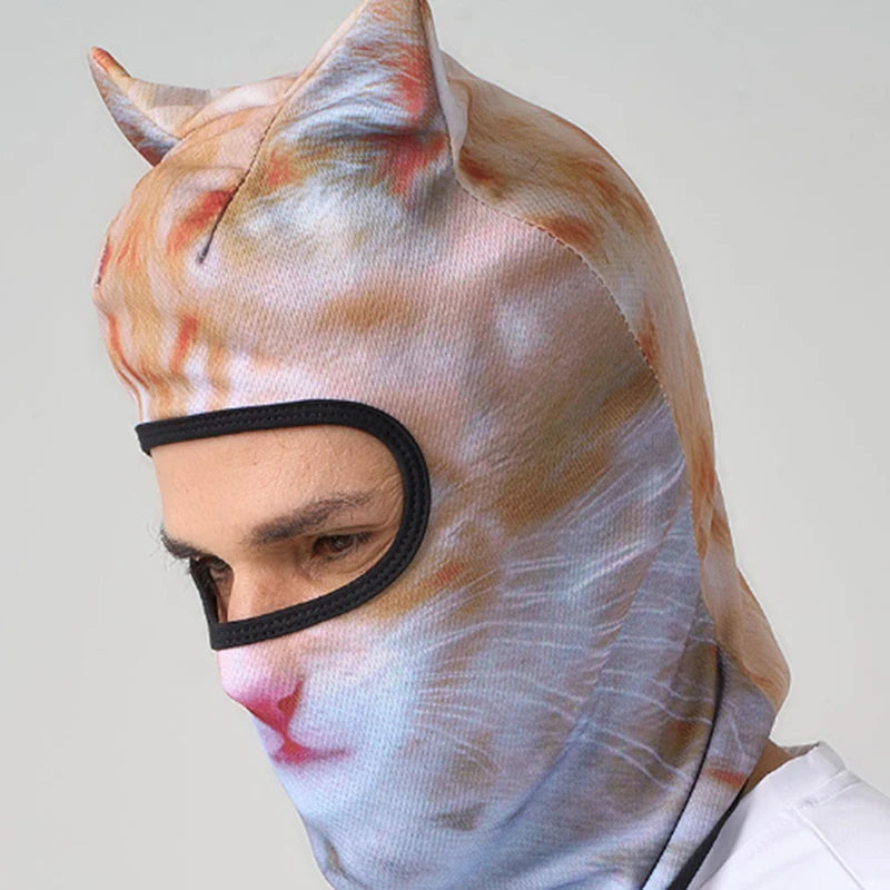 3D Cat Face Balaclava, Cute Animal Ski Mask