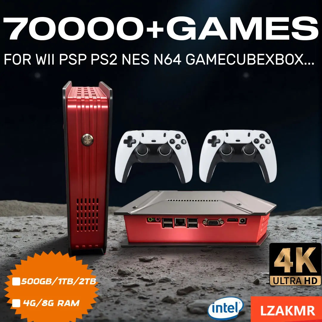 X4 Family Dual-System Mini PC Console — i3 CPU, 1TB, 4-Player TV Console