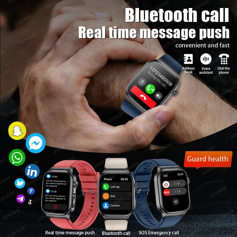 2026 ECG+PPG Health Smart Watch – Uric Acid, Blood Lipids, Blood Pressure & Bluetooth Call | Men & Women