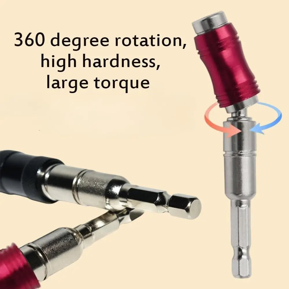 Drill Bit Holder Magnetic Swiveling Bit Tip Holder Set Drill Bit Extension Pivot 1/4 Inch Hex Quick Release Pivoting Screwd
