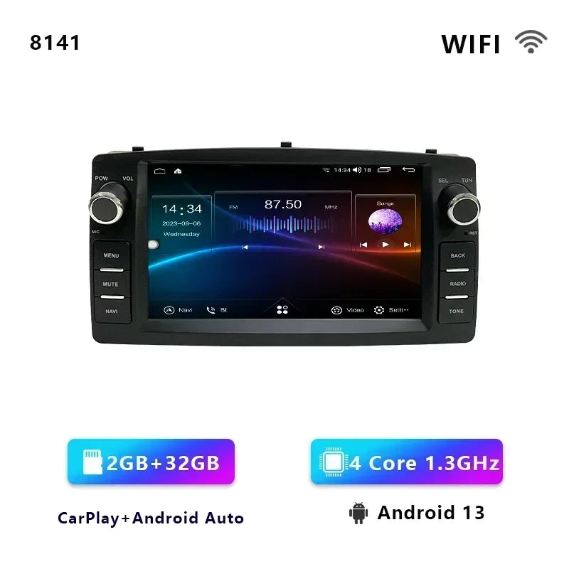 CHSTEK Android 14 Auto Car Radio For Toyota Corolla E120 2000-2006 BYD F3 Wireless Carplay Multimedia WIFI 4G Navigation FM BT