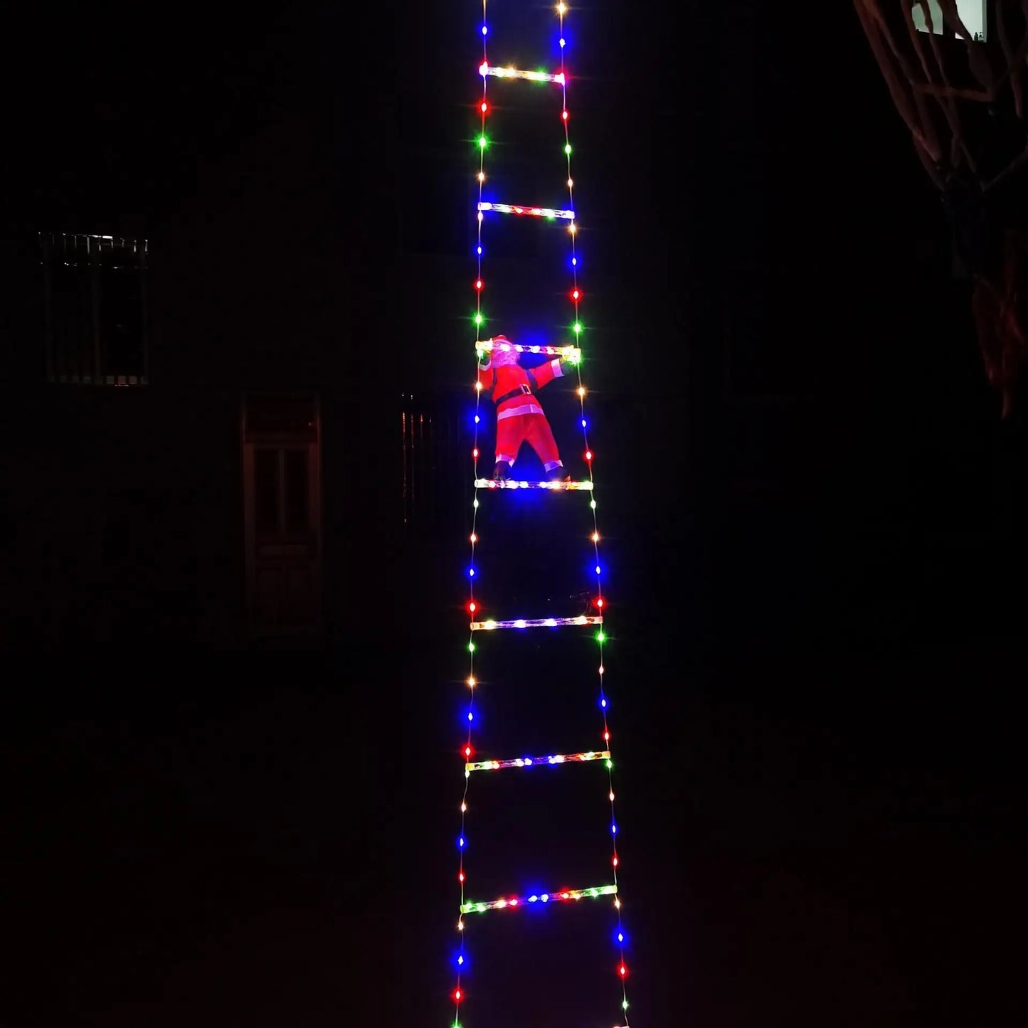 3M Santa Claus Climbing Ladder Outdoor Christmas Decoration Home Garden Cristmas Tree Ornement New Year Gift Xmas Tree Decor