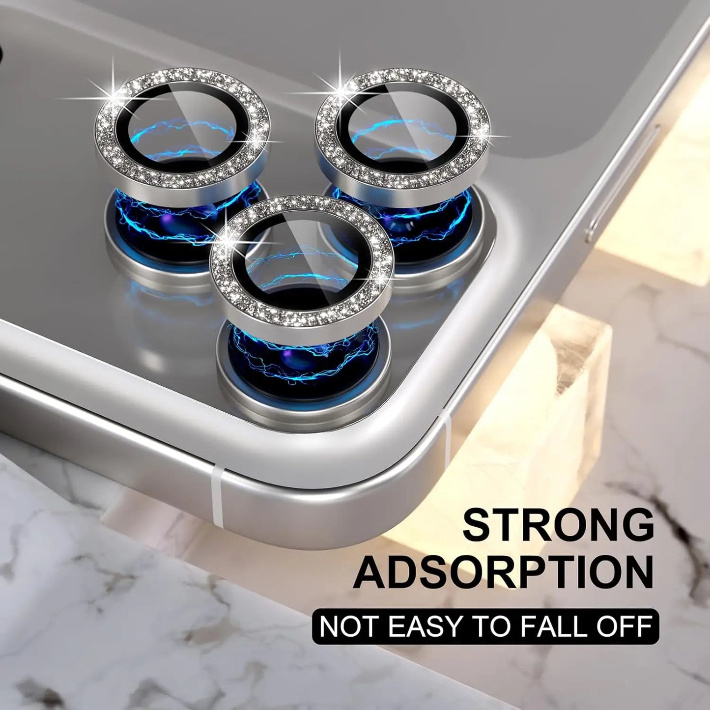 Bling Glitter Diamond Metal Frame Camera Protector For IPhone 17 Pro Max Air 17Pro Alloy Lens Tempered Glass Film Ring Cover Cap