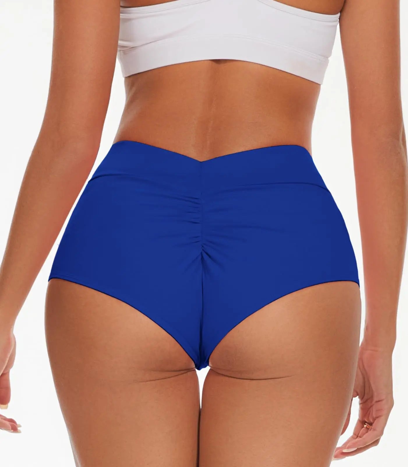 Womens Booty Shorts High Waist V Back Scrunch Workout Yoga Gym Shorts Dance Fitness Running Hot Pants Butt Lifting Rave Bottoms