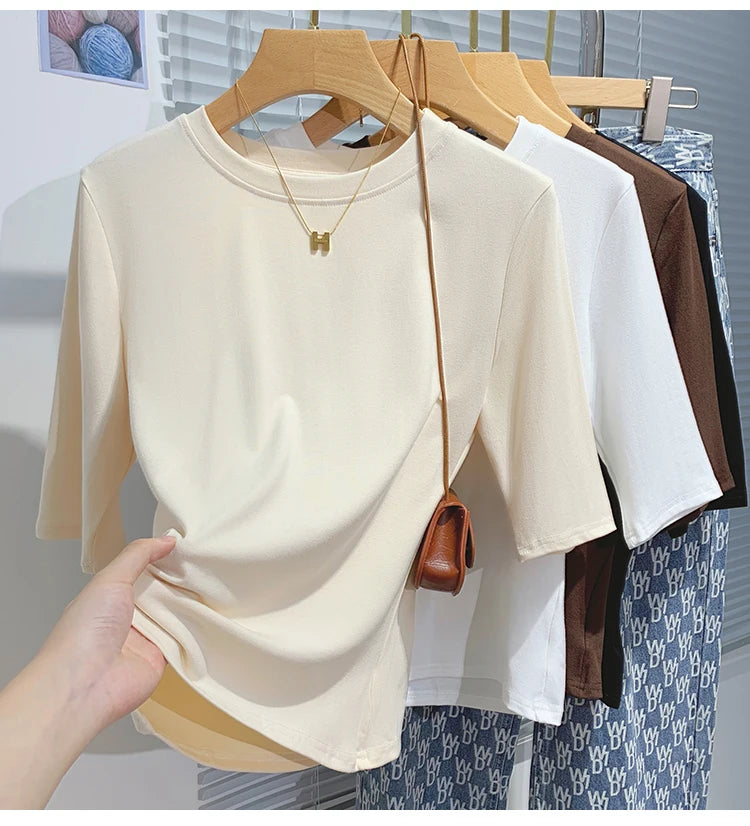 Women's 100% cotton crew neck tee — view 10 of 20
