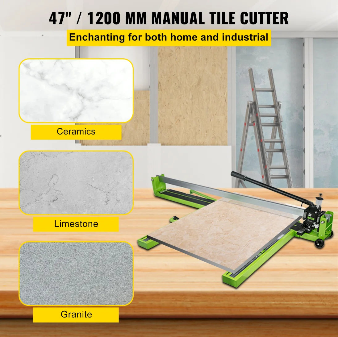 Manual Tile Cutter with Laser Guide, 31.5 to 47 Inch