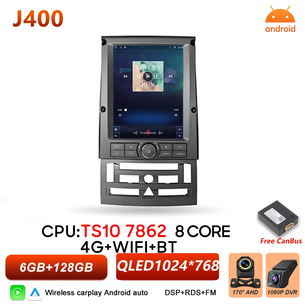 Car Stereo with Apple CarPlay & Android Auto, Compatible with Peugeot 407 (2004-2011)