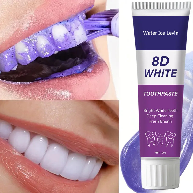 8D Snow Toothpaste, Deep Cleansing, Contains Natural Plant Extracts, Freshens Breath, Formula That Enhances Confidence, Suitable for Adults and Teenagers, Enhances Confidence with Its Teeth Care