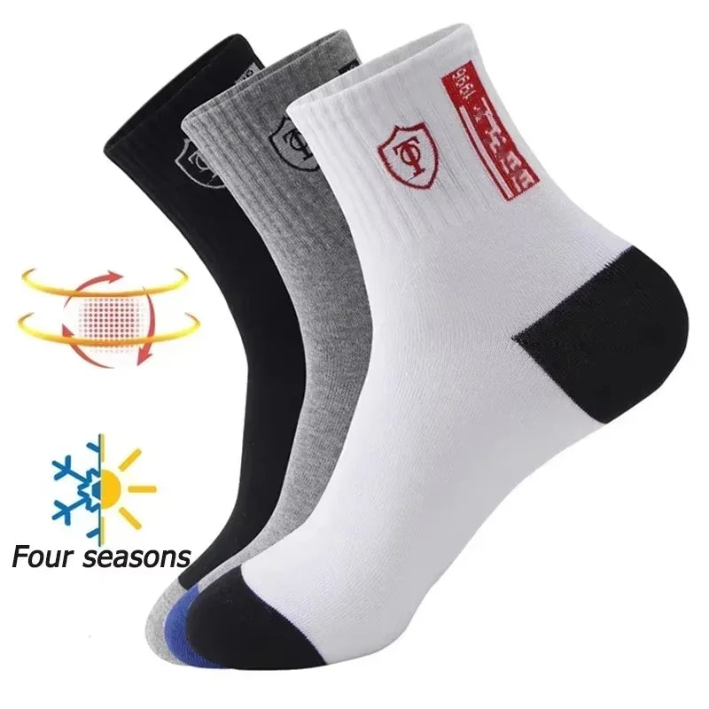 Men's Cotton Blend Crew Socks, 5 or 10 Pairs