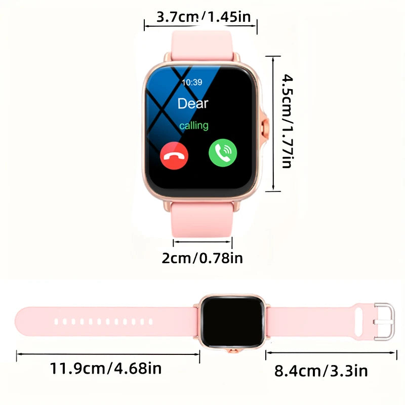 Full Touchscreen Smart Watch — Calls, Messages & Music Control (iOS & Android)