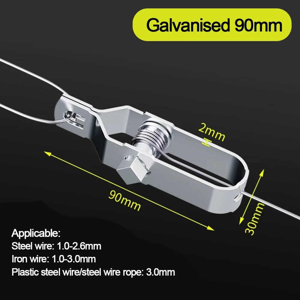 New Heavy Duty Wire Tightener Silver Galvanised Cable Tensioner Wire Buckle Farm