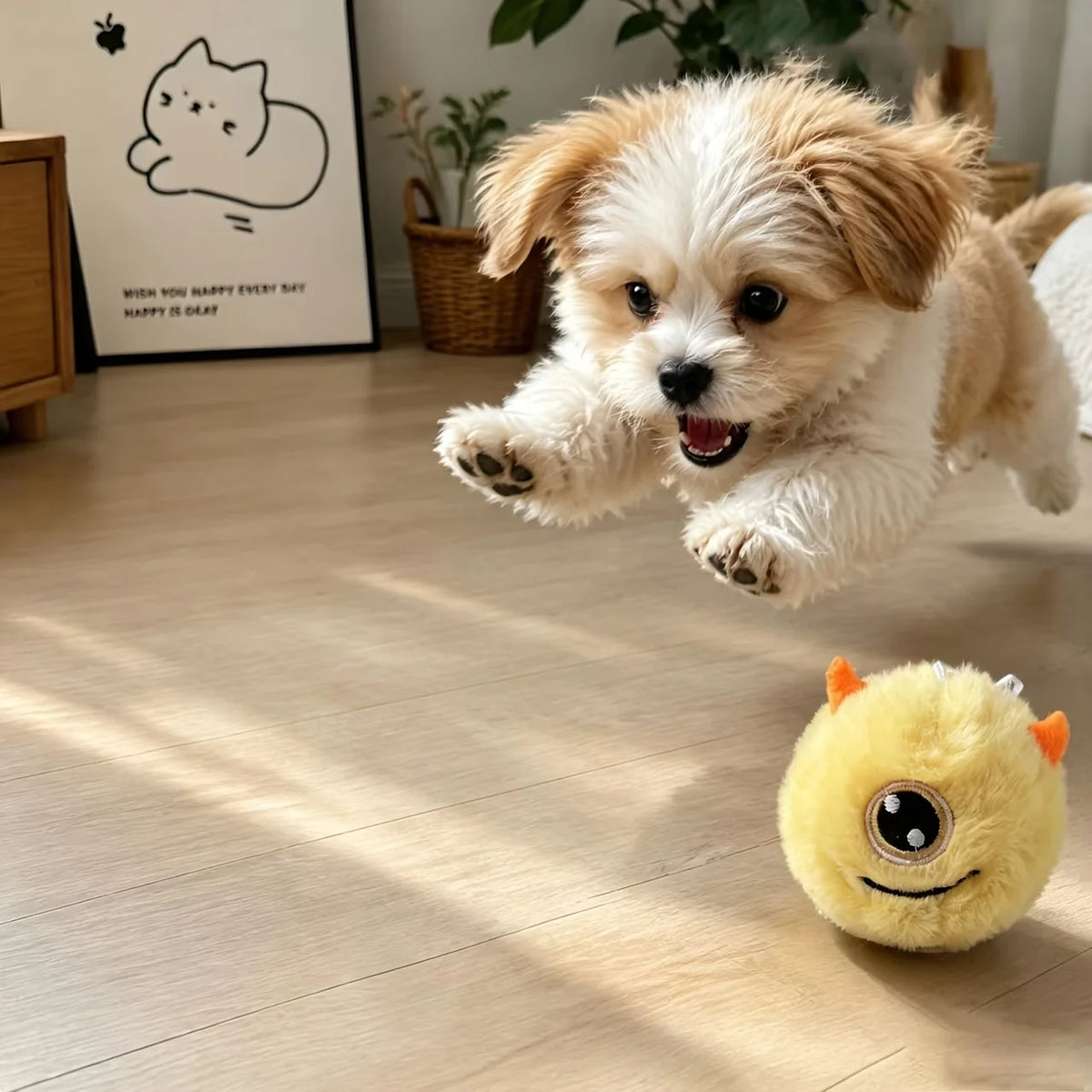 Bouncy Dog Toy, High Elasticity Lightweight Interactive Puppy Chew Toy,Washable, Boredom Relief Toy for Dogs, Durable Toy