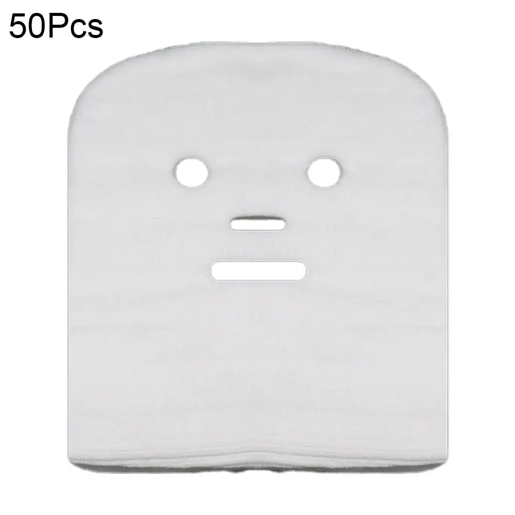 50 Pcs Facial Gauze Mask Sheets Pre Cut for Essence Serum Soft Skincare Absorbent Professional Salon Hygienic Beauty Treatment