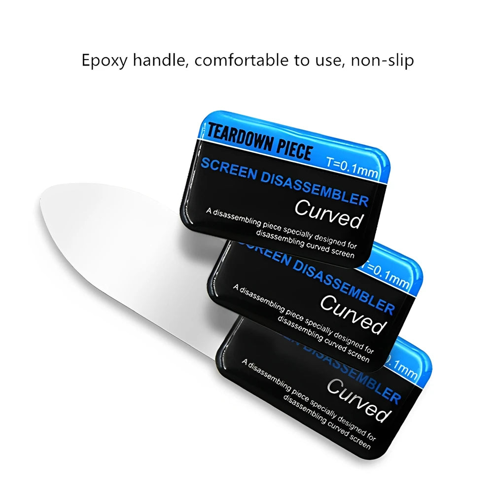 1-20Pcs Mobile Phone Curved LCD Screen Spudger Opening Pry Card Tools Ultra Thin Flexible Mobile Phone Disassemble Steel Metal