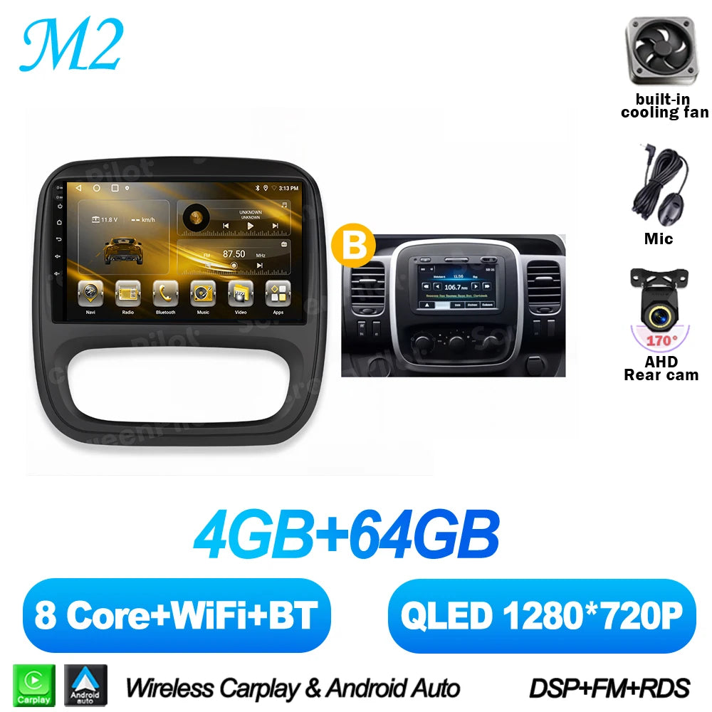 Android Car Radio for Renault Trafic 3 / Opel Vivaro B (2014-2018)