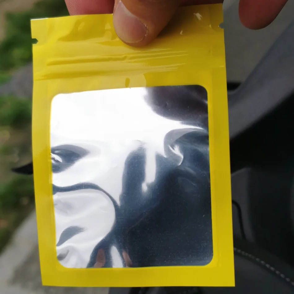 7x10cm Smell Proof Aluminum Foil Zip Lock Mylar Bags Clear Window Candy Powder Food Plastic Package Bag Small Flat Pouches