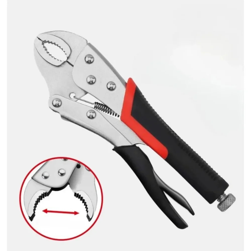 5 Inch Locking Pliers Set Curved Jaw Straight Long Nose Multi Function Welding Tool For DIY Repair Clamp Vise Grip