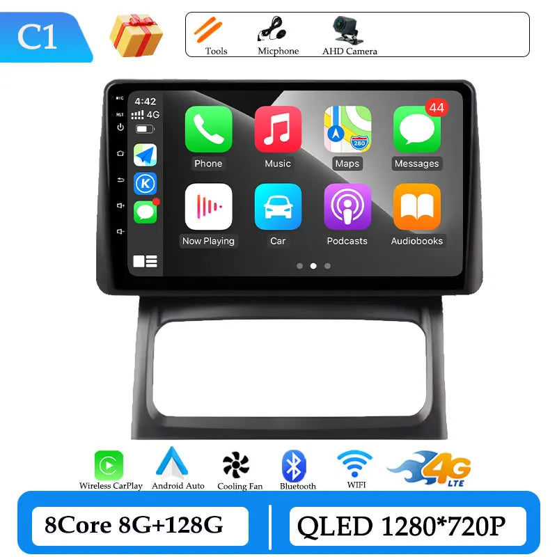 Android Car Stereo for Renault Clio 2 BB CB (2001–2012) — Wireless CarPlay, GPS, DSP, WiFi