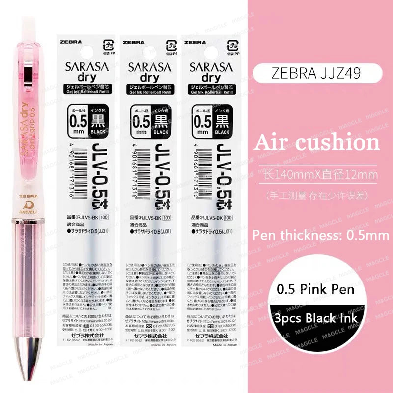 Zebra Japan SARASA Quick-Drying Neutral Pen JJZ49 0.4 Girfit Grip 0.5mm Signing Stylo Back to school aesthetic supplies statione