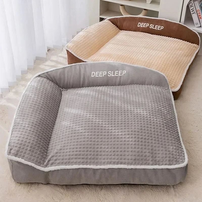 Corduroy Dog Sofa Bed - Warm Winter Basket for Small Dogs – photo 5