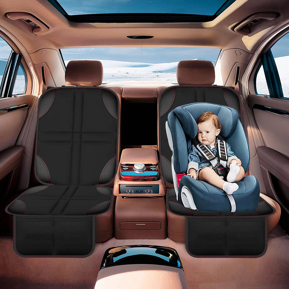 Universal Car Seat Protector - For Kids & Pets, With Pockets – photo 5