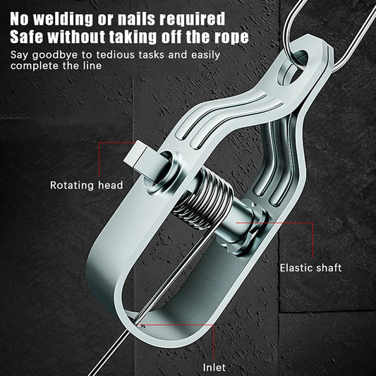 5Pcs Wire Rope Tightener Heavy Duty Steel Cable Tighteners Rope Garden Fence Tension Adjustment Tool Wire Sling Fastener
