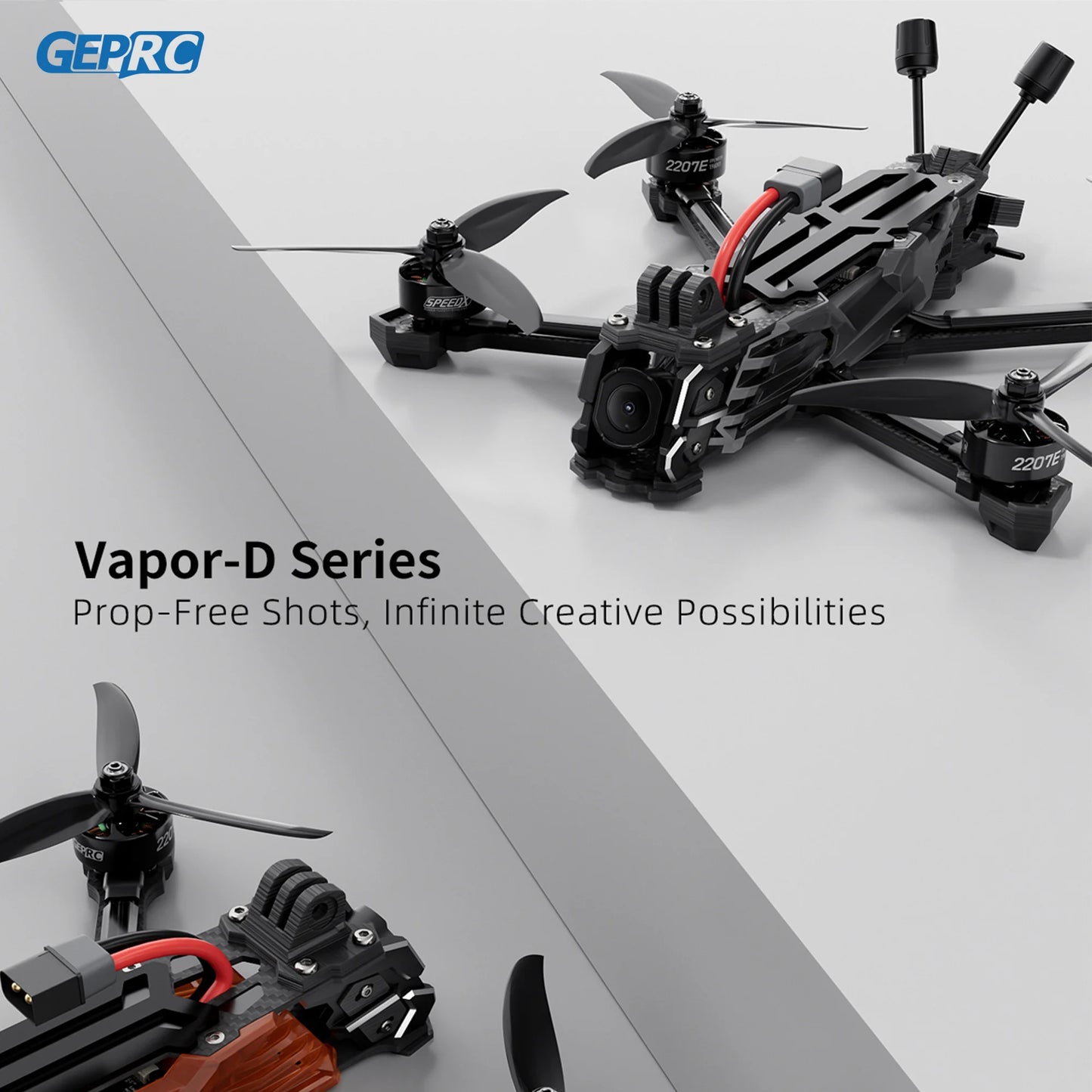 GEPRC Vapor-X5 D5 HD O4 Pro FPV Drone 5Inch O4 Air Unit VTX RC Quadcopter Freestyle Drone 4K120fps Recording 2207E 1960KV Motor