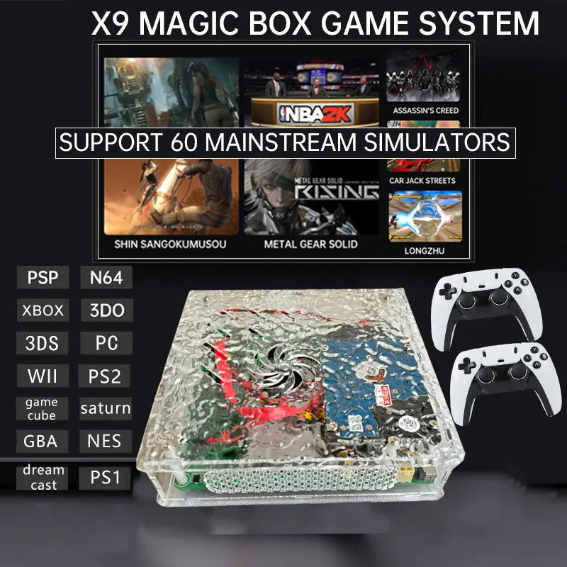 LZAKMR X9 Game Console — 1TB, 60+ Emulators, 4K HD Output, Plug-and-Play Home Game Box