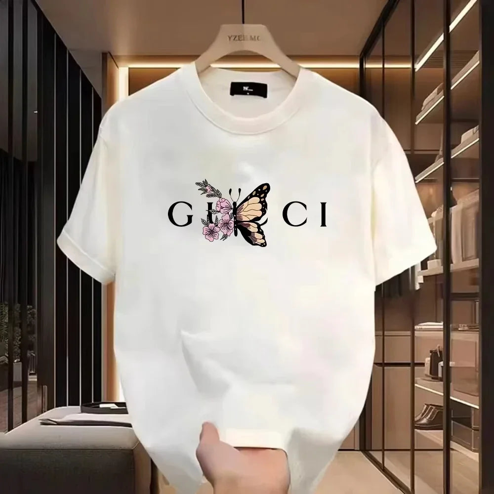 The Latest Summer Men's and Women's Printed T-shirt Pure Harajuku Design Classic Breathable Round Neck T-shirt
