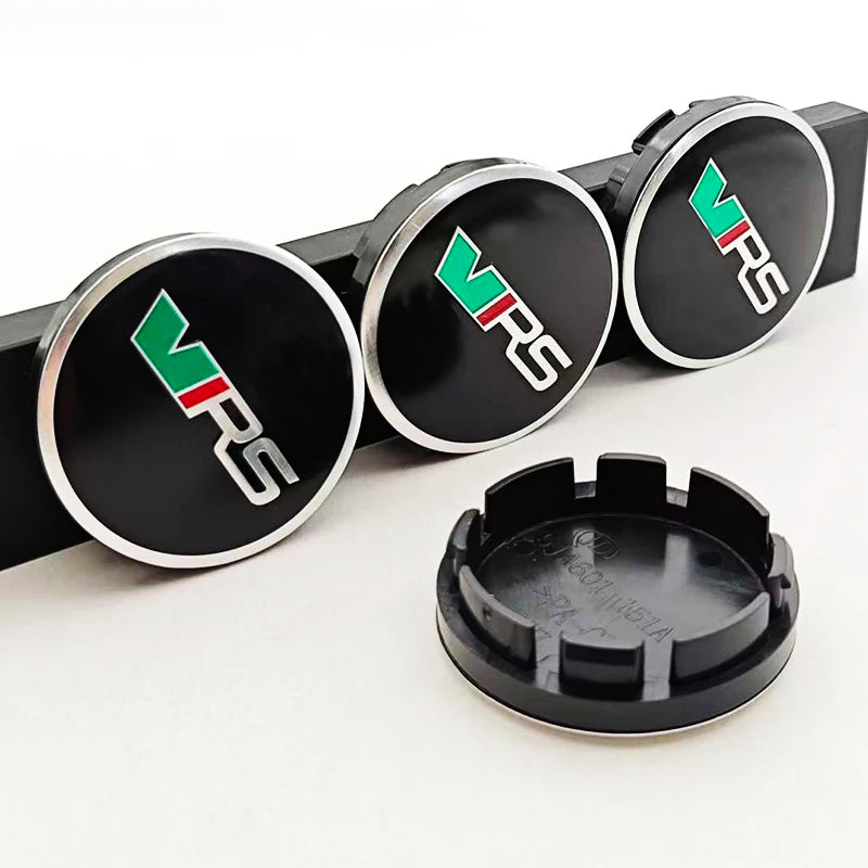4pcs 56mm Car Styling Wheel Center Hub Caps Logo VRS Rim Cover Badge Emblem For Skoda Rapid Octavia RS Kodiaq Fabia Accessories