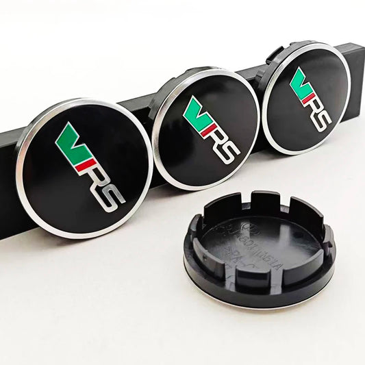 4pcs 56mm Car Styling Wheel Center Hub Caps Logo VRS Rim Cover Badge Emblem For Skoda Rapid Octavia RS Kodiaq Fabia Accessories