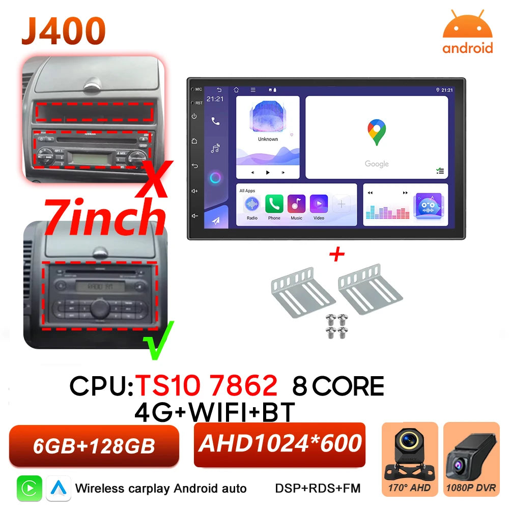 Android 16 Auto Car Radio For Nissan Note 2004 2005 2006 2007 2008 - 2012 Carplay Multimedia Player GPS Navigation DSP BT Stereo