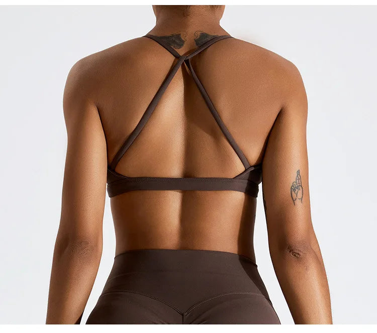 Sexy Scrunch Sports Bra Gym Top Women Running Back Cross Top Women Sportswear Yoga Underwear Fitness Workout Yoga ClothingWomen