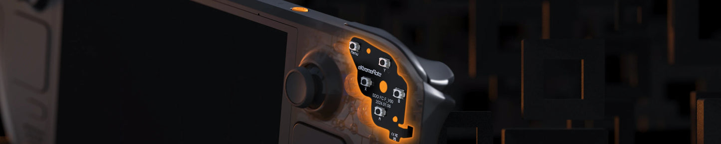 eXtremeRate Face Clicky Kit for Steam Deck OLED Handheld Console, Dpad View A B X Y Menu Keys Face Buttons Mouse Clicky Kit