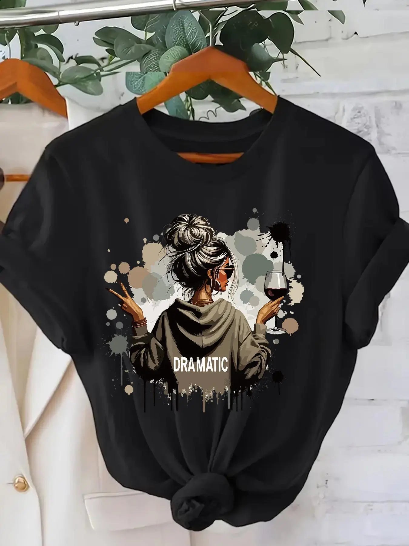 Casual Daily Combining Trendy Prints Comfortable Neckline Women'S Stylish Printed Short-Sleeve T-Shirt with