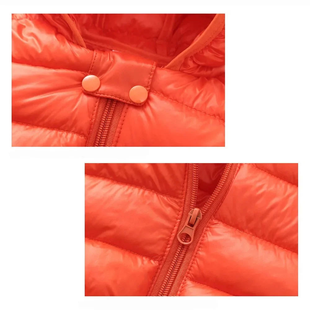 Toddler Girls Light Puffer Coat with Ear Hood - Warm Winter Jacket - photo 5