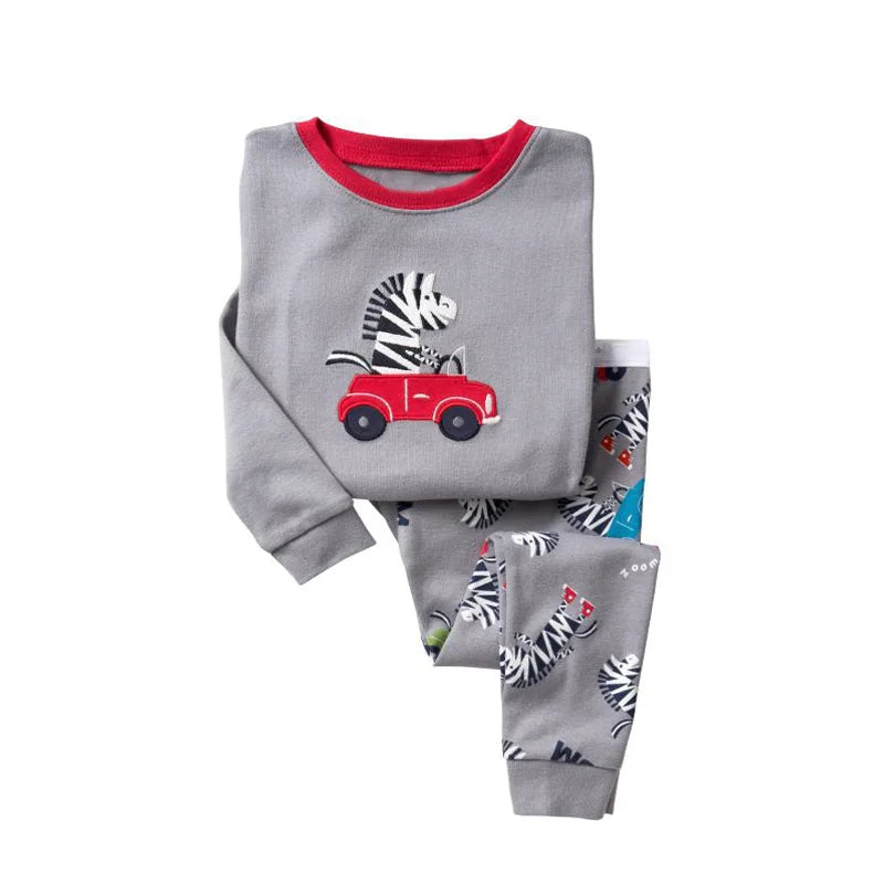 Kids Animal Embroidered Pajama Set - Soft Two-Piece Sleepwear - photo 19