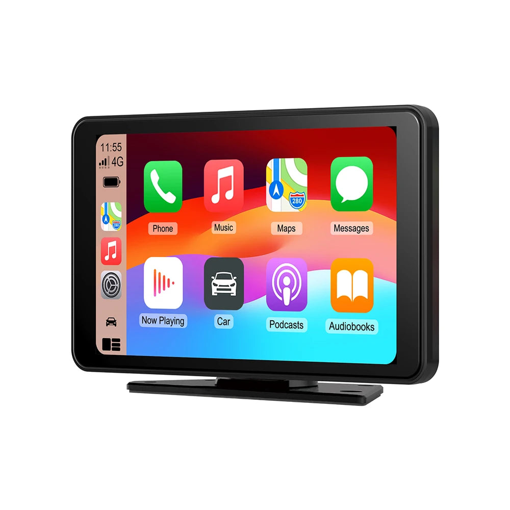 Wireless CarPlay Screen for Car 7" HD Portable Stereo Touchscreen For Apple CarPlay & Android Auto CarPlay Screen with Backup
