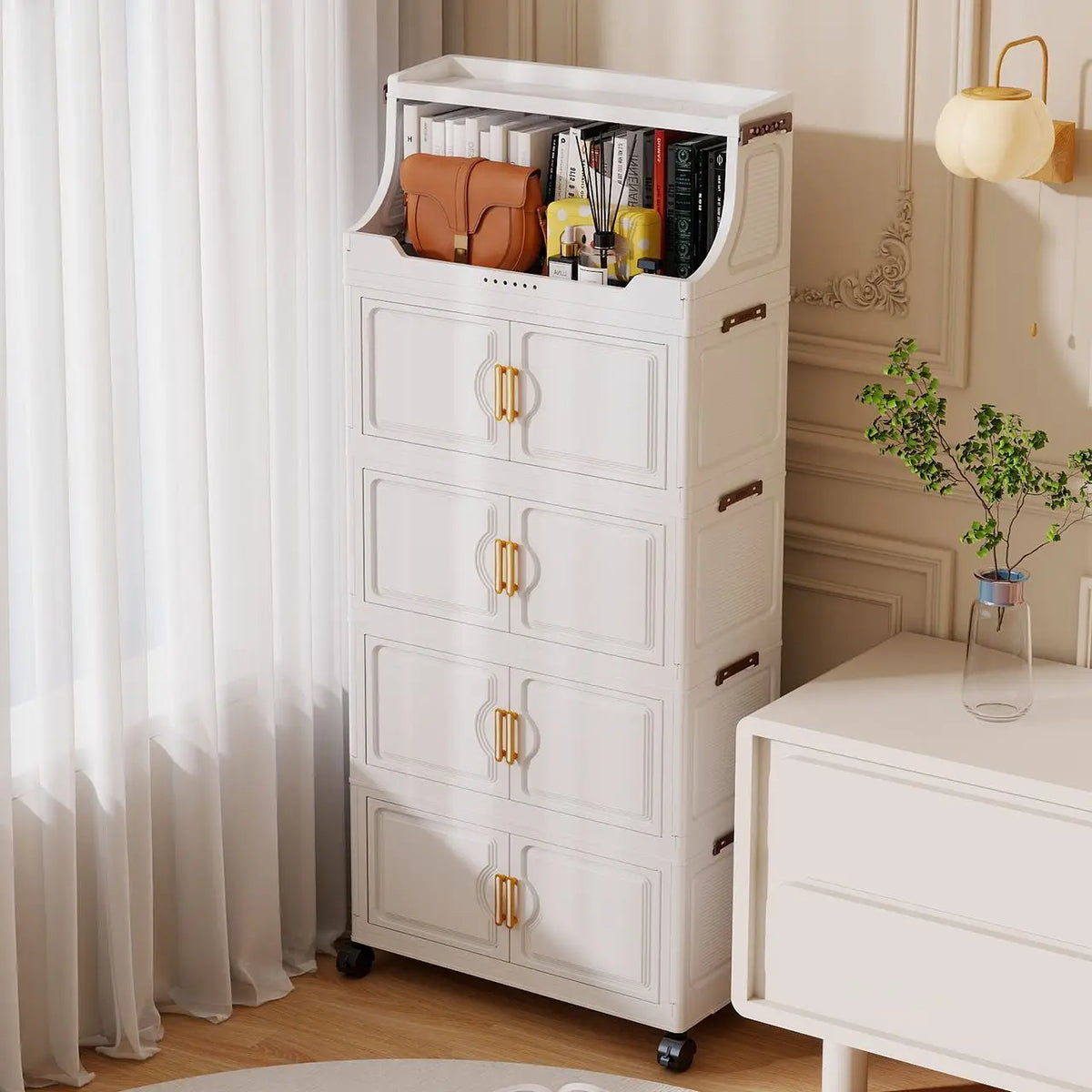 Foldable multi-tier snack and toy storage rack — view 1 of 24
