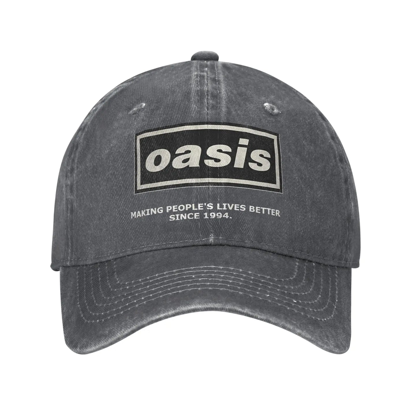 Oasi Band Logo Casual Baseball Cap Trucker Hot Sale Hiking Fishing Hip Hop Hats Fashion Men's Baseball Cap