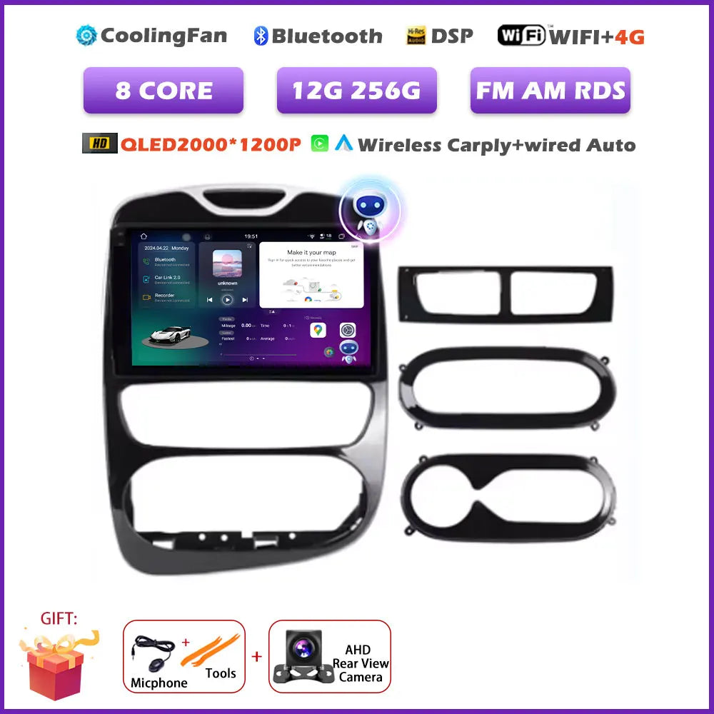 For Renault Clio 4 2012-2016 Carplay Car Radio Multimedia Video Player Android 16 Auto WIFI GPS Navigation DSP stereo BT tools